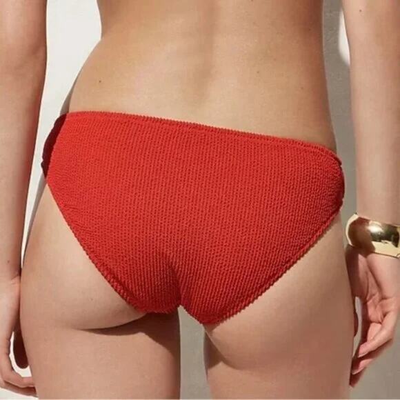 NWT J. Crew Retro Scrunchie Low Rise Hipster Bikini Swim Bottom XL Red Scarlet - Picture 5 of 15